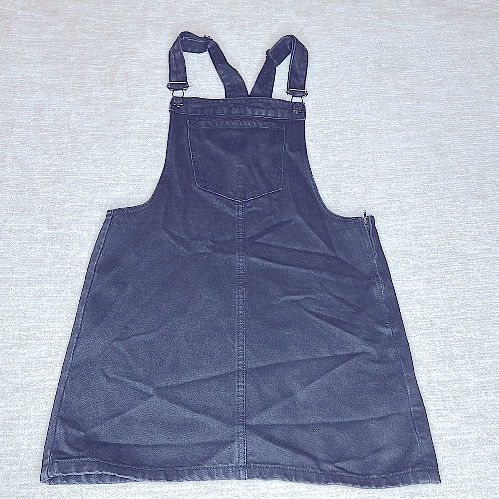 Black overall dress